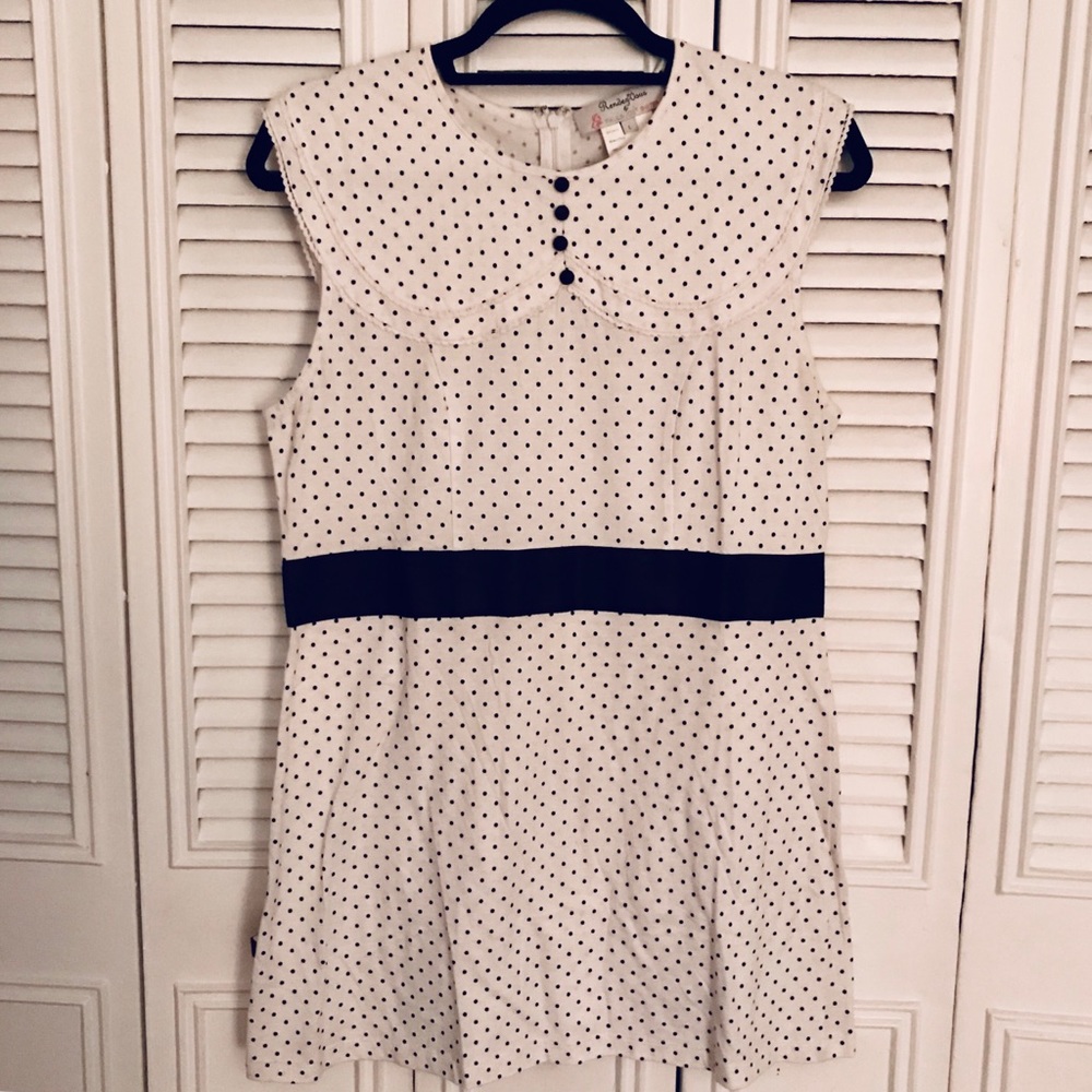 Paul & Joe Polka Dot Mock Peter Pan Collar Top